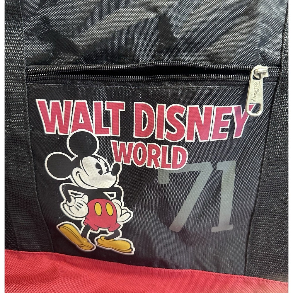 WALT DISNEY WORLD 71 Mickey Mouse Zipper Tote Bag Disney Parks Luggage Carry-on